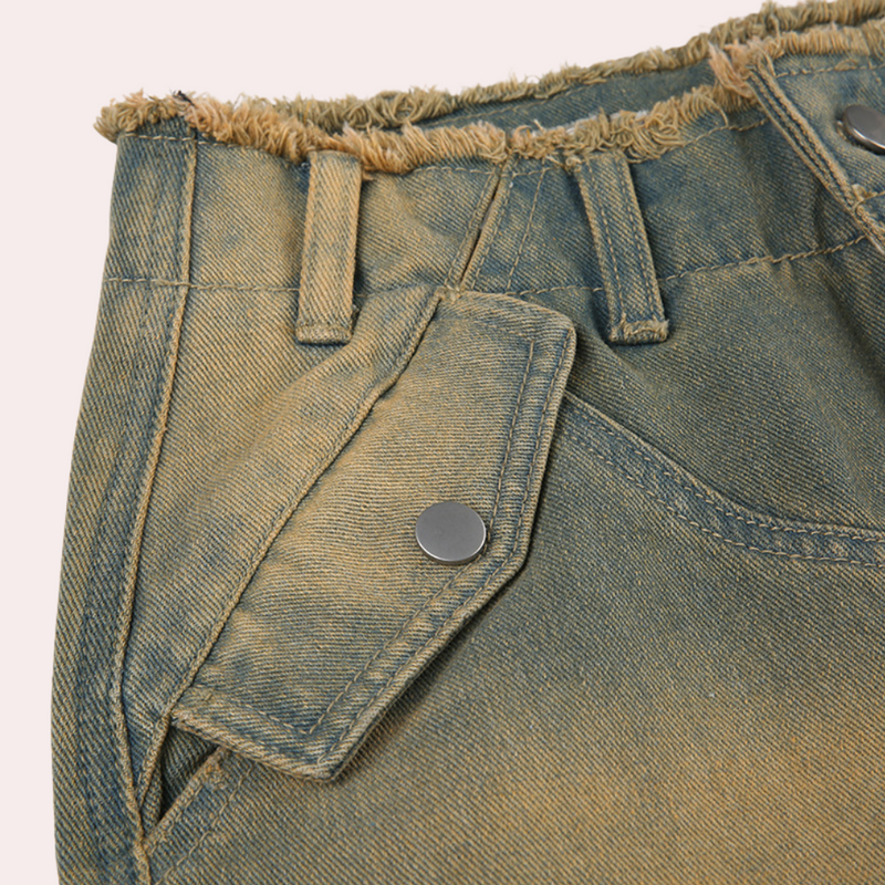 Suzanna Oversized Cargo-Jeans für Damen