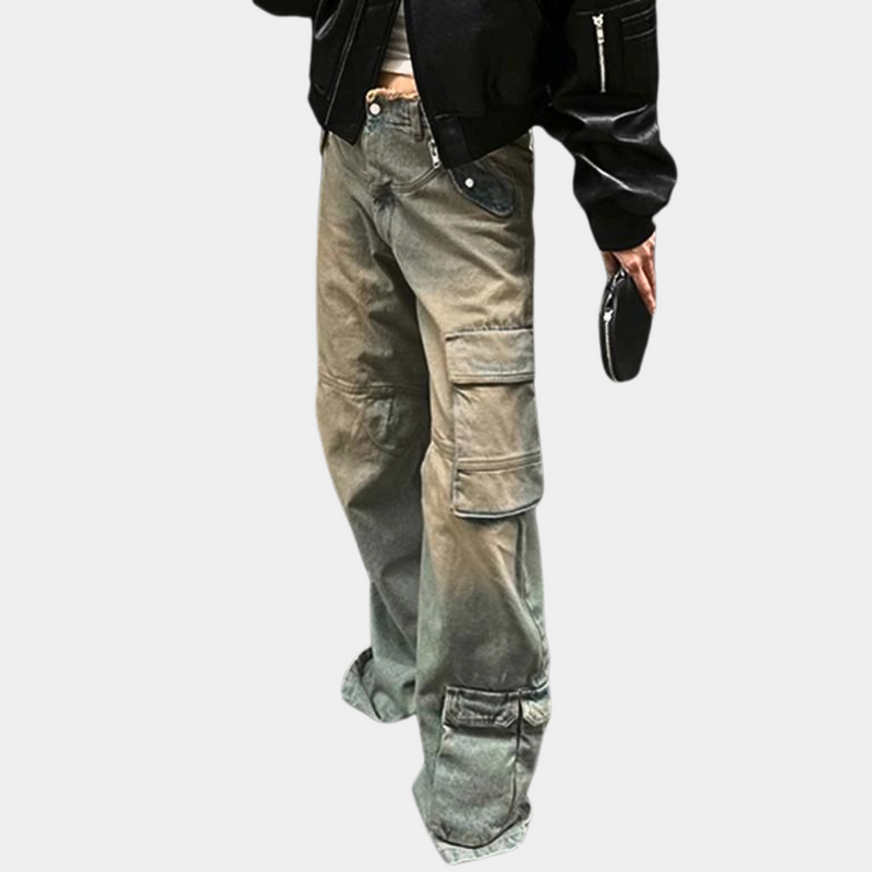 Suzanna Oversized Cargo-Jeans für Damen