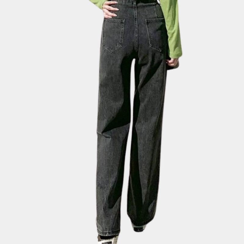 Elena – Hoch taillierte Damenhose mit weitem Bein