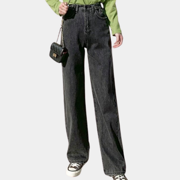 Elena – Hoch taillierte Damenhose mit weitem Bein
