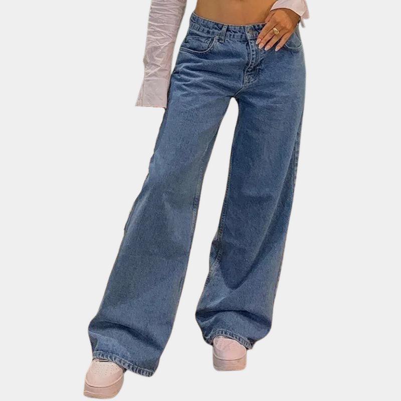 Amelcia Low-Rise Wide-Leg Damenjeans