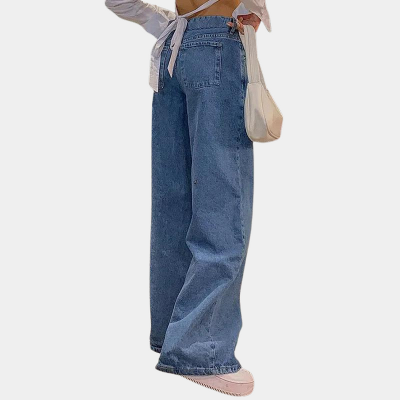 Amelcia Low-Rise Wide-Leg Damenjeans