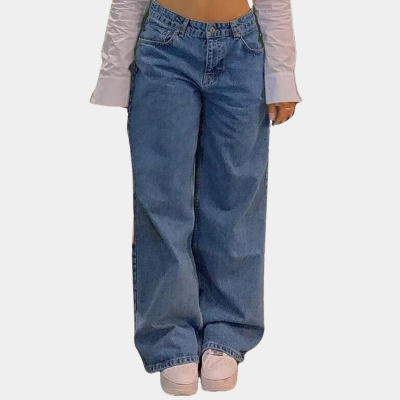 Amelcia Low-Rise Wide-Leg Damenjeans