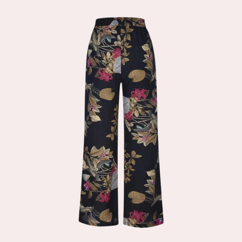 Kirsi – Elegante weite Hose mit Blumenmuster
