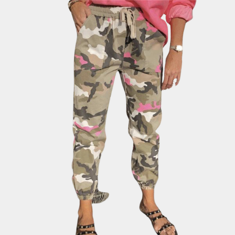Myrsini – Stilvolle und bequeme Camouflage-Hosen für Damen