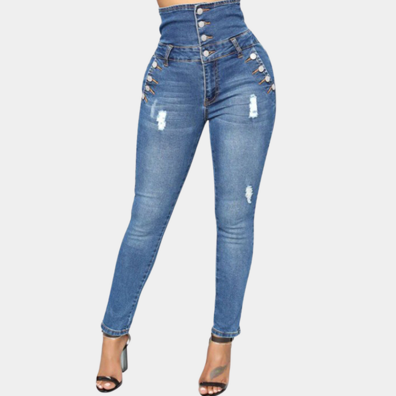 Nola – Elegante High-Waist-Skinny-Hose für Damen