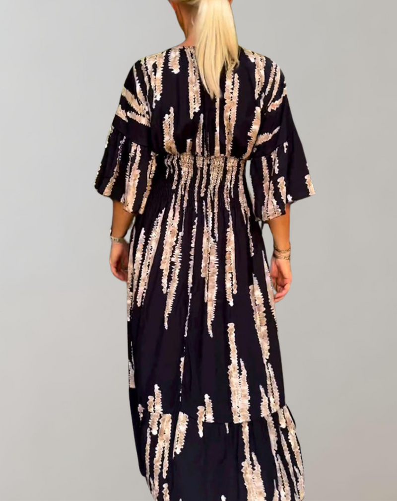Elegantes Maxikleid mit V-Ausschnitt für besondere Anlässe