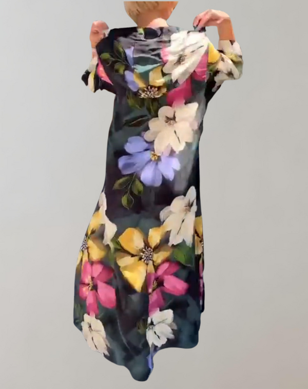 Lieselotte – Elegantes Maxikleid mit Blumenmuster für Damen
