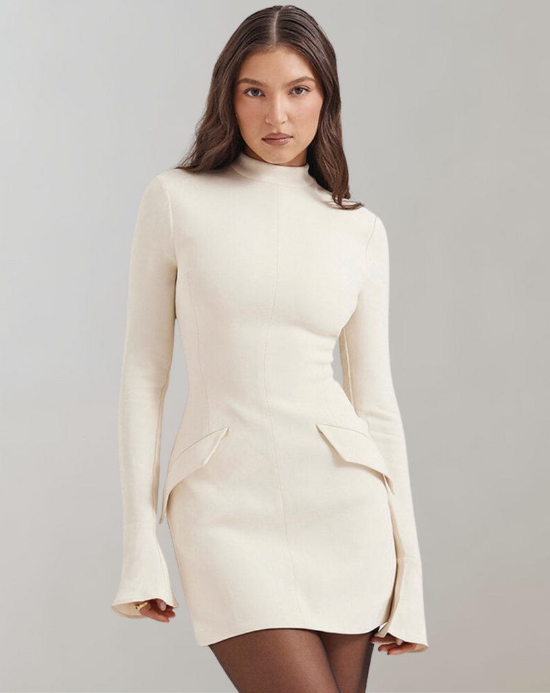 Elegantes Emma- Cocktail Kleid Schick mit Taschen für Feste