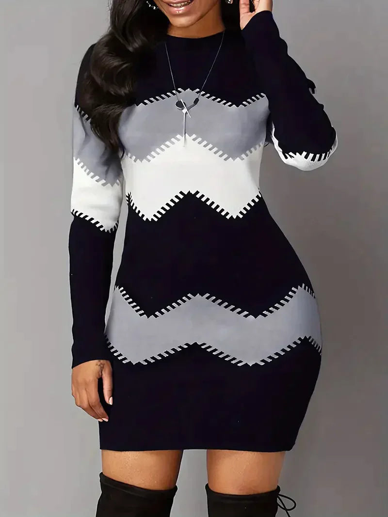 Elegantes Emma -Strick Mini Kleid für jeden Anlass