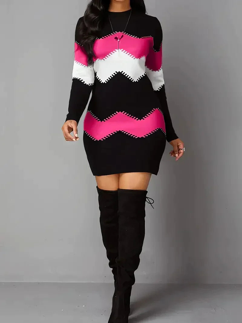Elegantes Emma -Strick Mini Kleid für jeden Anlass