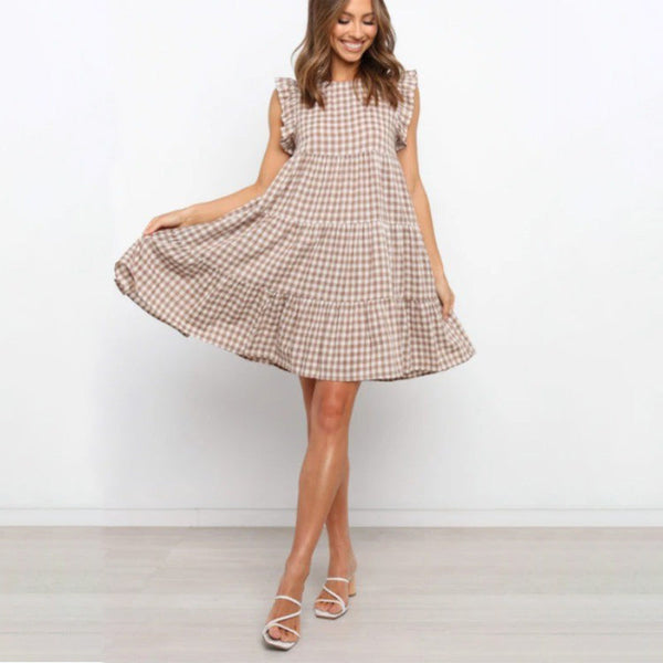Elegantes A-Linie Kleid mit Rundhalsausschnitt