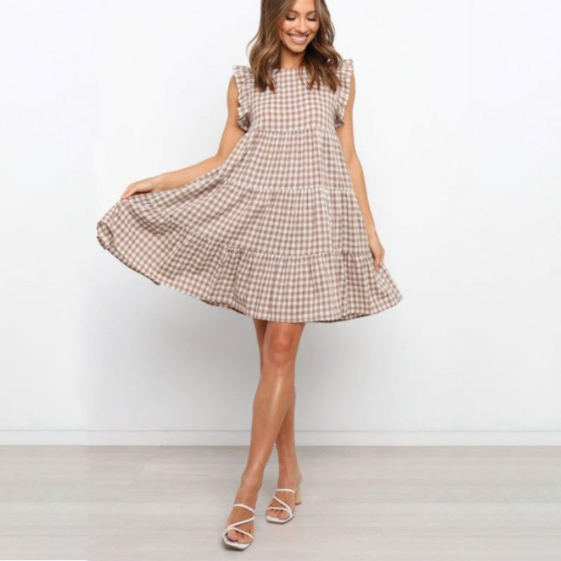 Elegantes A-Linie Kleid mit Rundhalsausschnitt