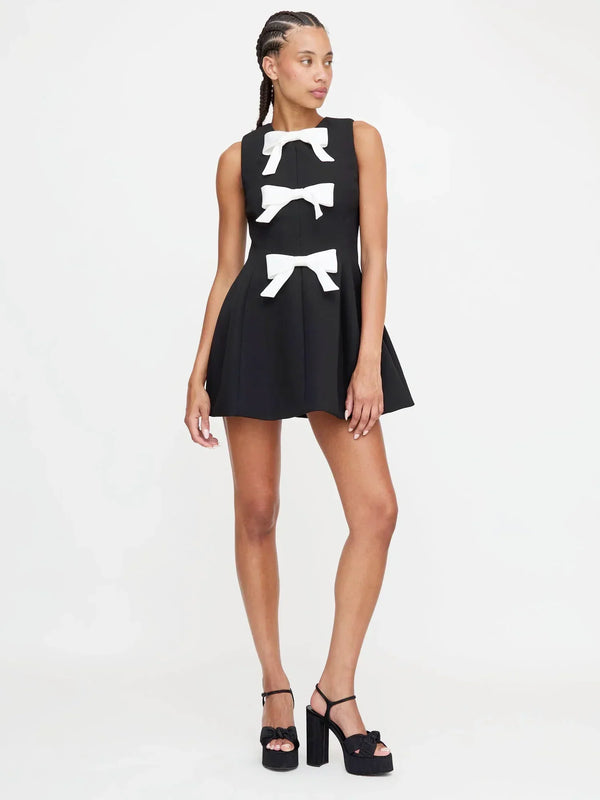 Elegantes Emma-Kleid Mit Schleife Und Mini-Länge Für Frauen
