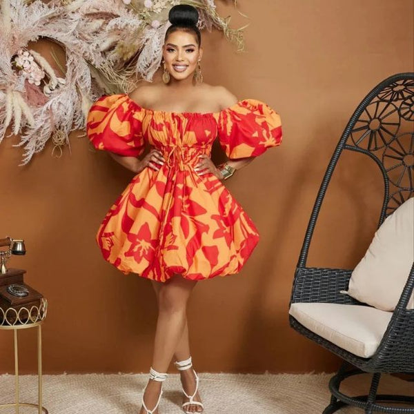 Elegantes Minikleid mit Ballonärmeln