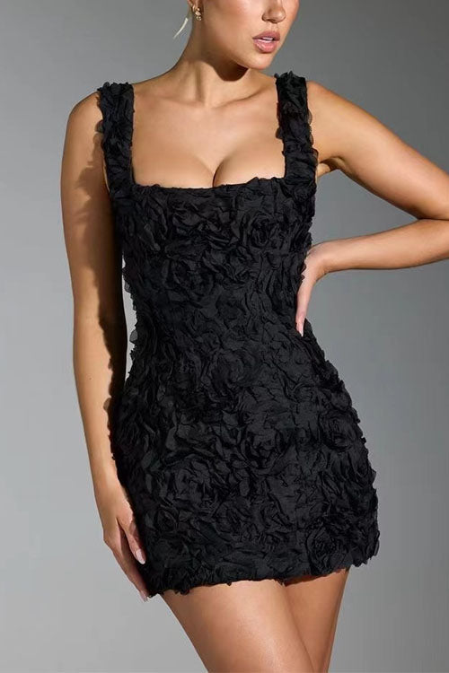 Elegantes Mit Quadratkragen Ärmelloses Kleid
