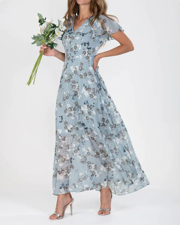 Elegantes Geblümtes Chiffonkleid Für Damen Für Dich