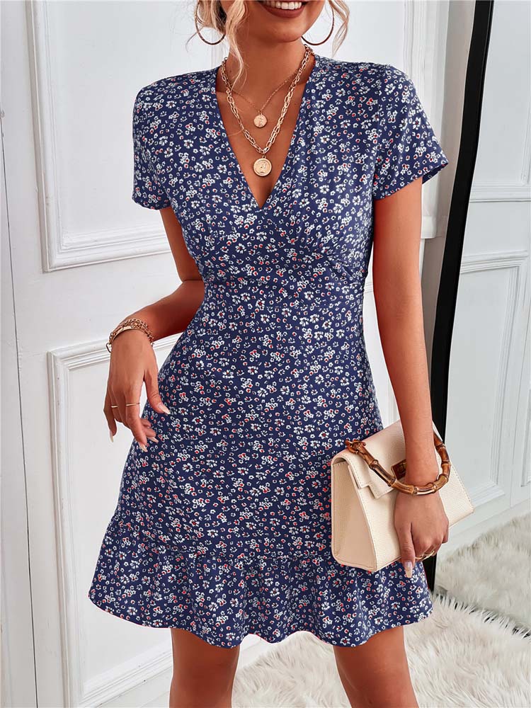 Bequemes Blumiges Kleid für Damen für dich im Alltag