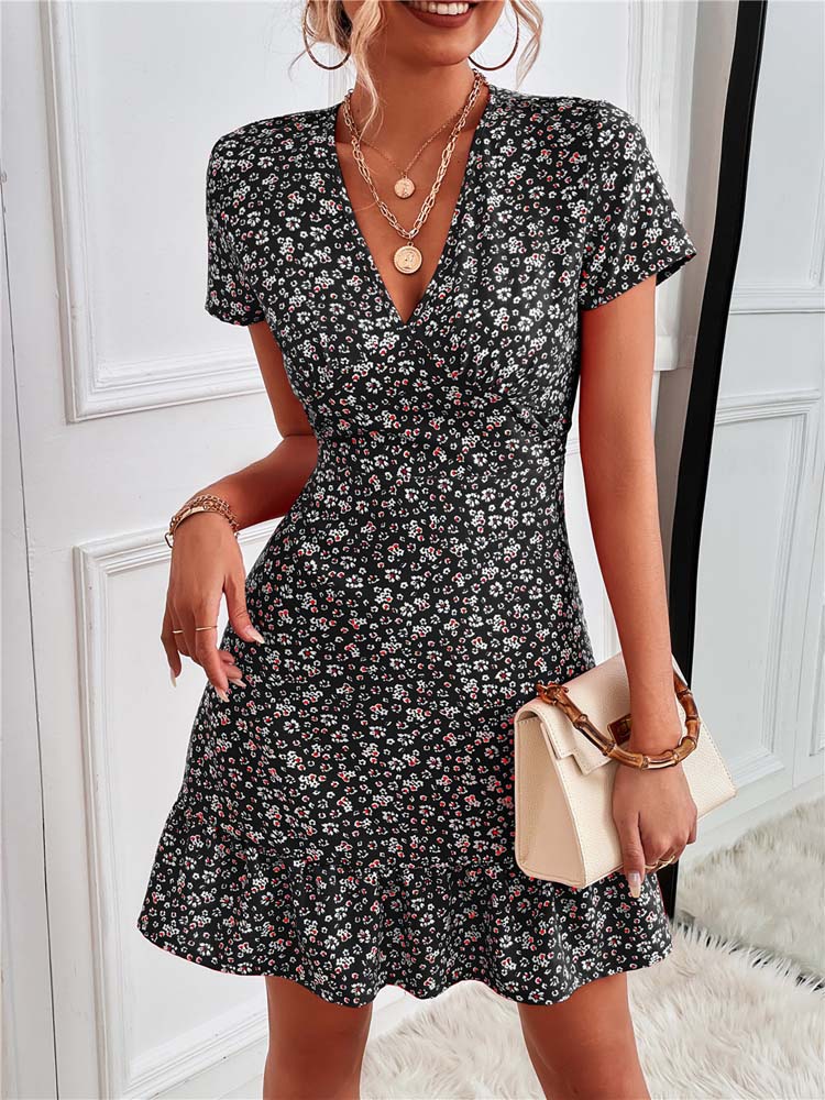 Bequemes Blumiges Kleid für Damen für dich im Alltag