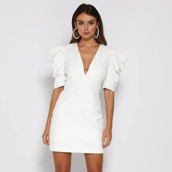 Elegantes Mini-Kleid mit Puffärmeln für besondere Anlässe