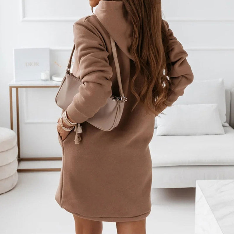 Weiches Sweatshirt Kleid - Bequemes Damen Freizeitkleid