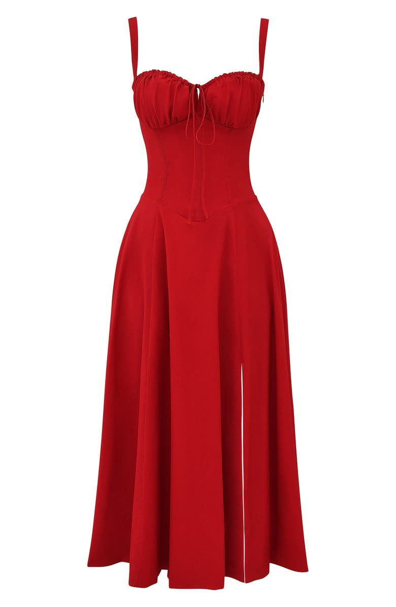 Bequemes und Blümchen Bustierkleid mit Taillenformung
