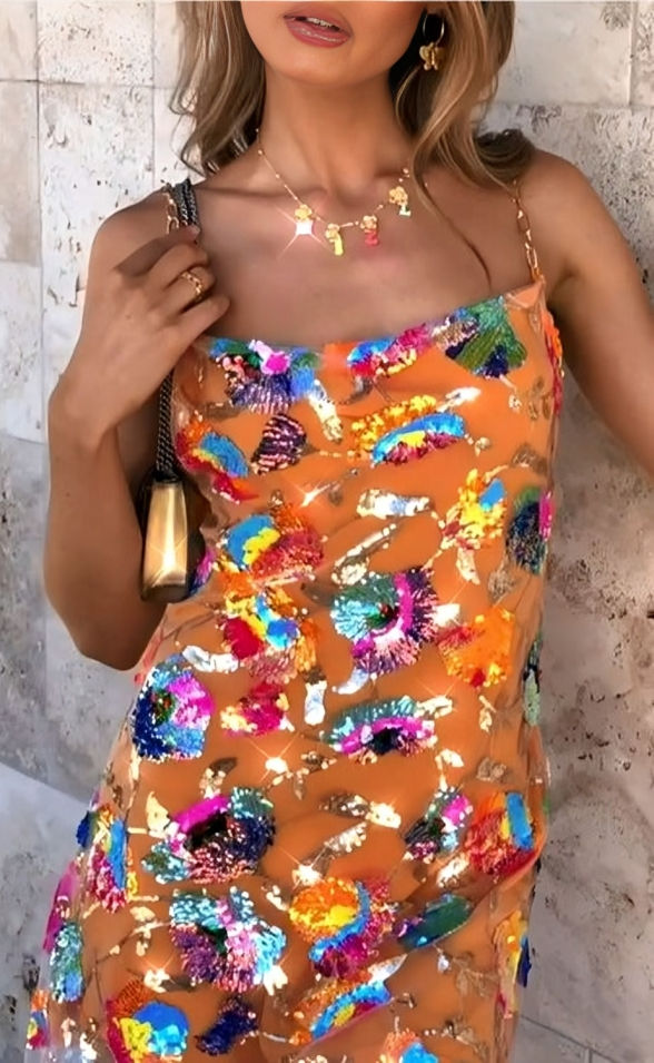 Elegantes Orange Minikleid für besondere Anlässe