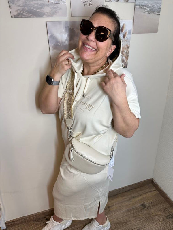 Bequemes Sweatkleid in Creme für dich, weich und cool