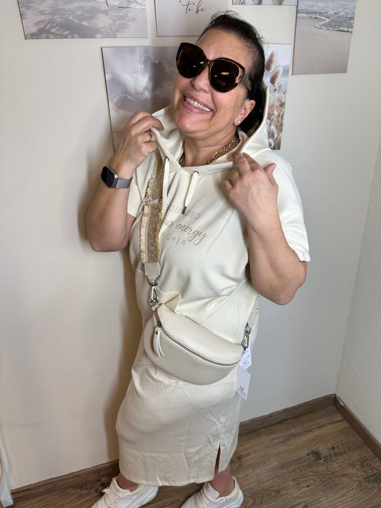 Bequemes Sweatkleid in Creme für dich, weich und cool