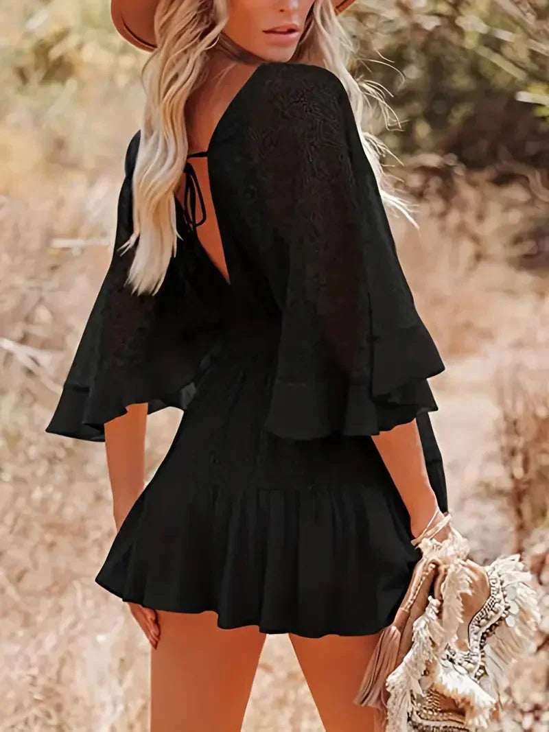 Schickes Emma -Boho Minikleid für Damen im Sommerlook