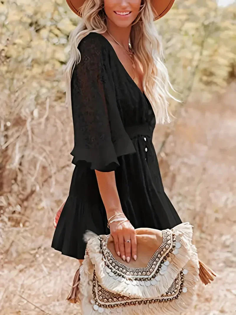 Schickes Emma -Boho Minikleid für Damen im Sommerlook