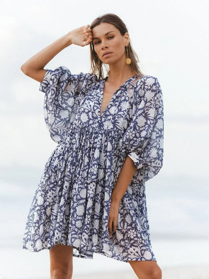 Bezauberndes Bohemian Mini Kleid für jeden Anlass