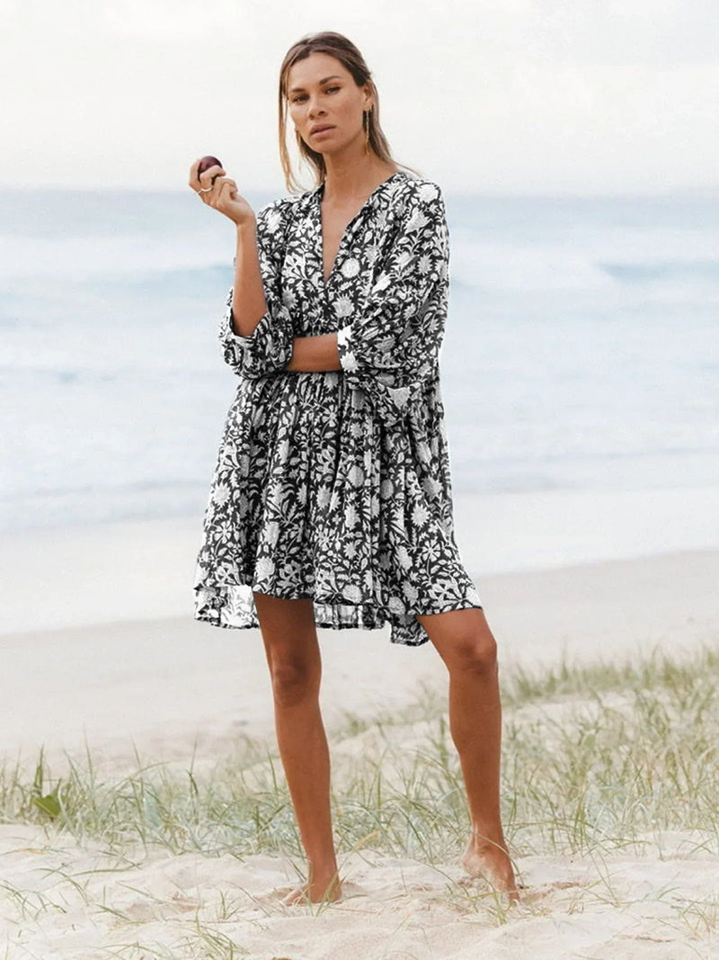 Bezauberndes Bohemian Mini Kleid für jeden Anlass