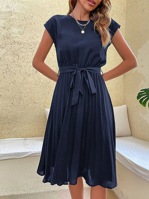 Elegantes Emma -Kurzärmeliges Damenkleid für warme Tage