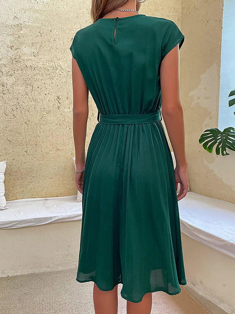 Elegantes Emma -Kurzärmeliges Damenkleid für warme Tage