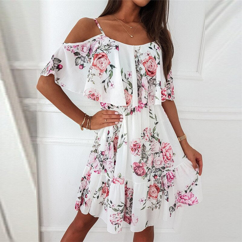 Schönes Rüschen-Minikleid für besondere Anlässe und mehr