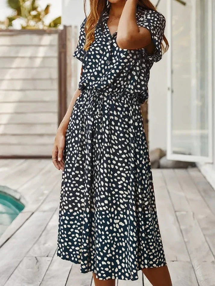 Weiches Hemdblusenkleid mit Polka Dots für dich