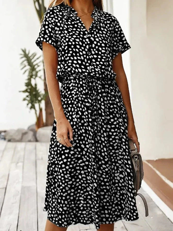 Weiches Hemdblusenkleid mit Polka Dots für dich