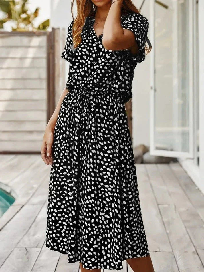 Weiches Hemdblusenkleid mit Polka Dots für dich