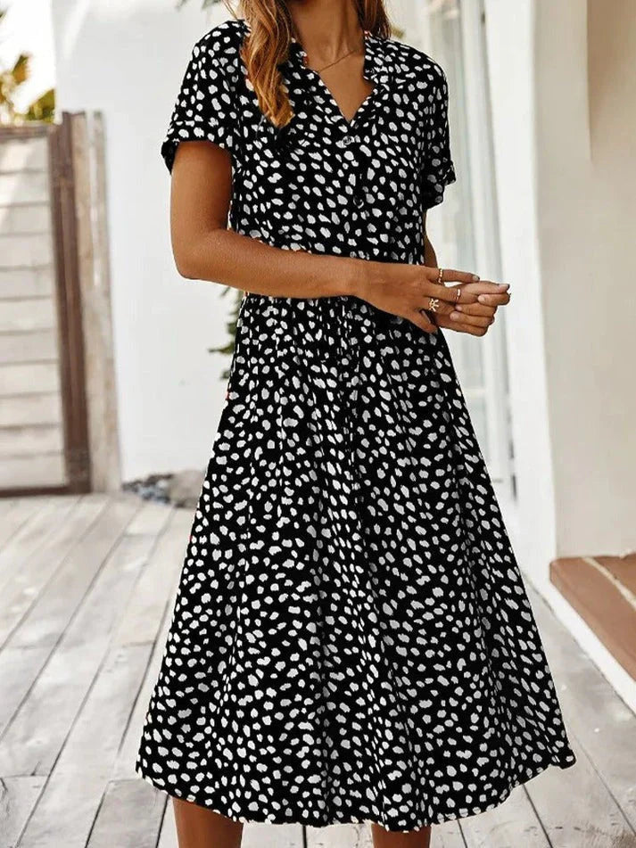 Weiches Hemdblusenkleid mit Polka Dots für dich