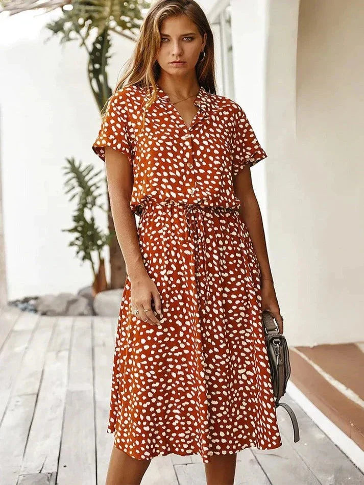 Weiches Hemdblusenkleid mit Polka Dots für dich