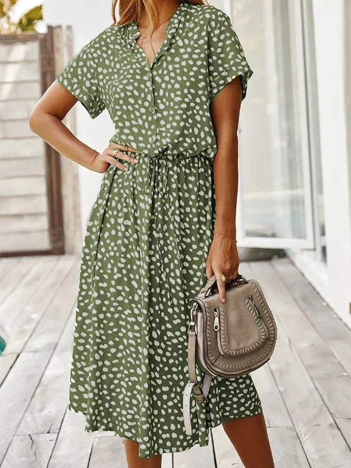 Weiches Hemdblusenkleid mit Polka Dots für dich
