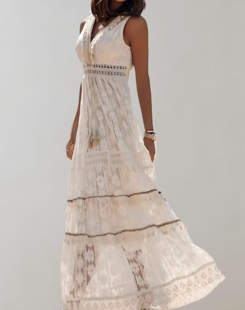 Leichtes und Elegantes Karoline Damen-Sommerkleid Boho-Stil