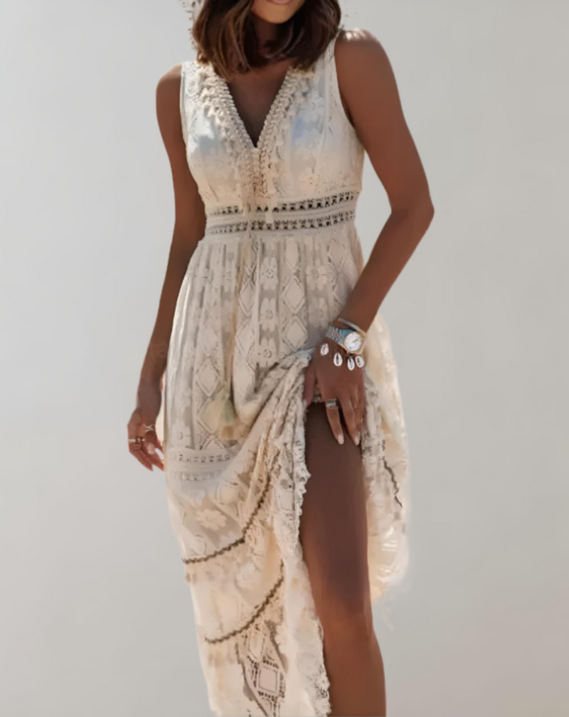 Leichtes und Elegantes Karoline Damen-Sommerkleid Boho-Stil