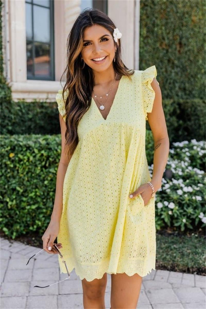 Elegantes Emma -Damen ärmelloses Minikleid für den Sommer