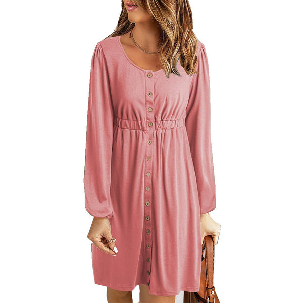 Elegantes Emma - Schlichtes Off-Shoulder Langarmkleid