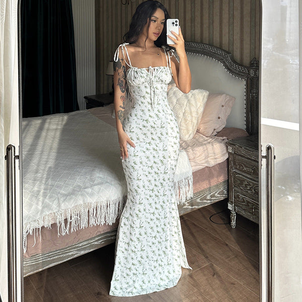 Bequemes, Blumenmuster Kleid für dich im schönen Stil