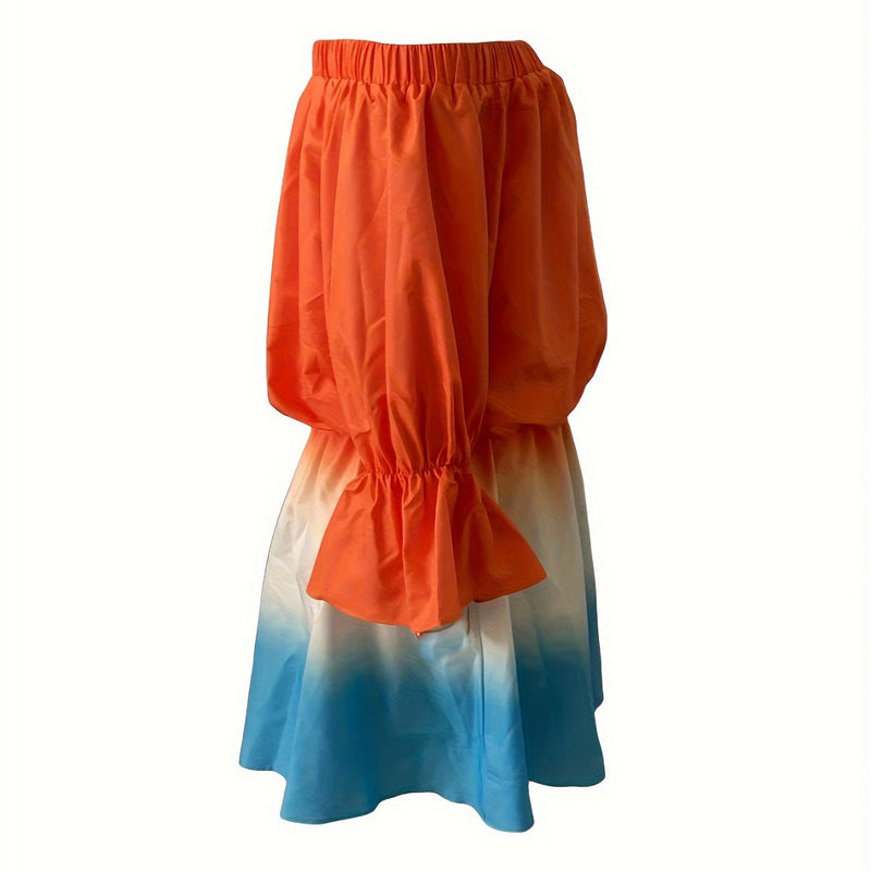 Schönes Emma -Ein Schulter Farbverlauf Taillenreduzierendes Kleid