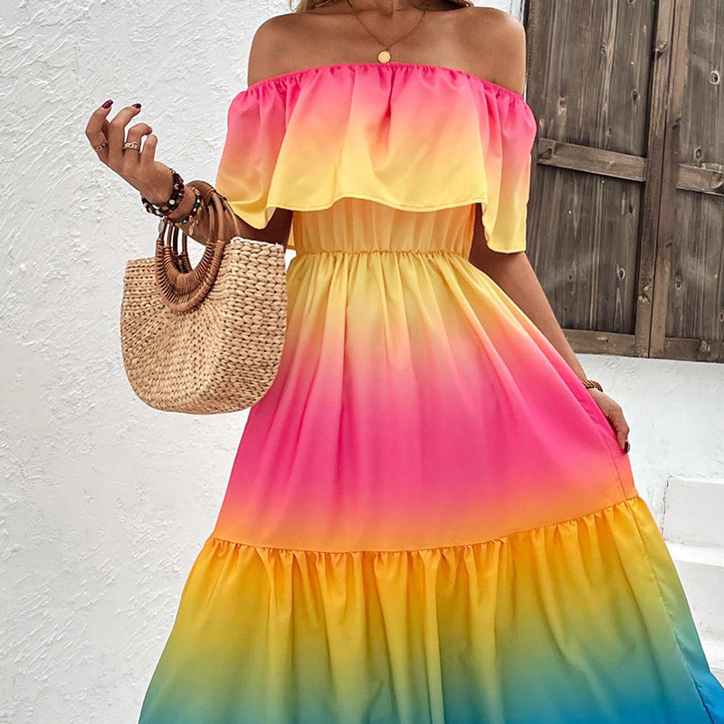 Schönes Off-Shoulder Mini Kleid