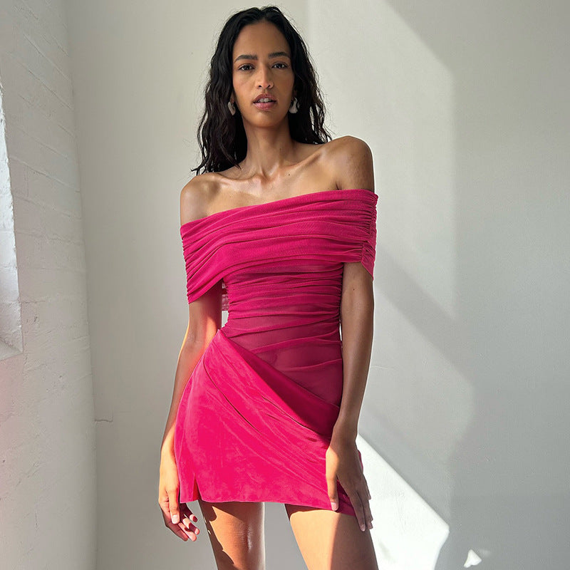 Elegantes Emma -Faltenfreies Exponiertes Taillen Kleid für Frauen